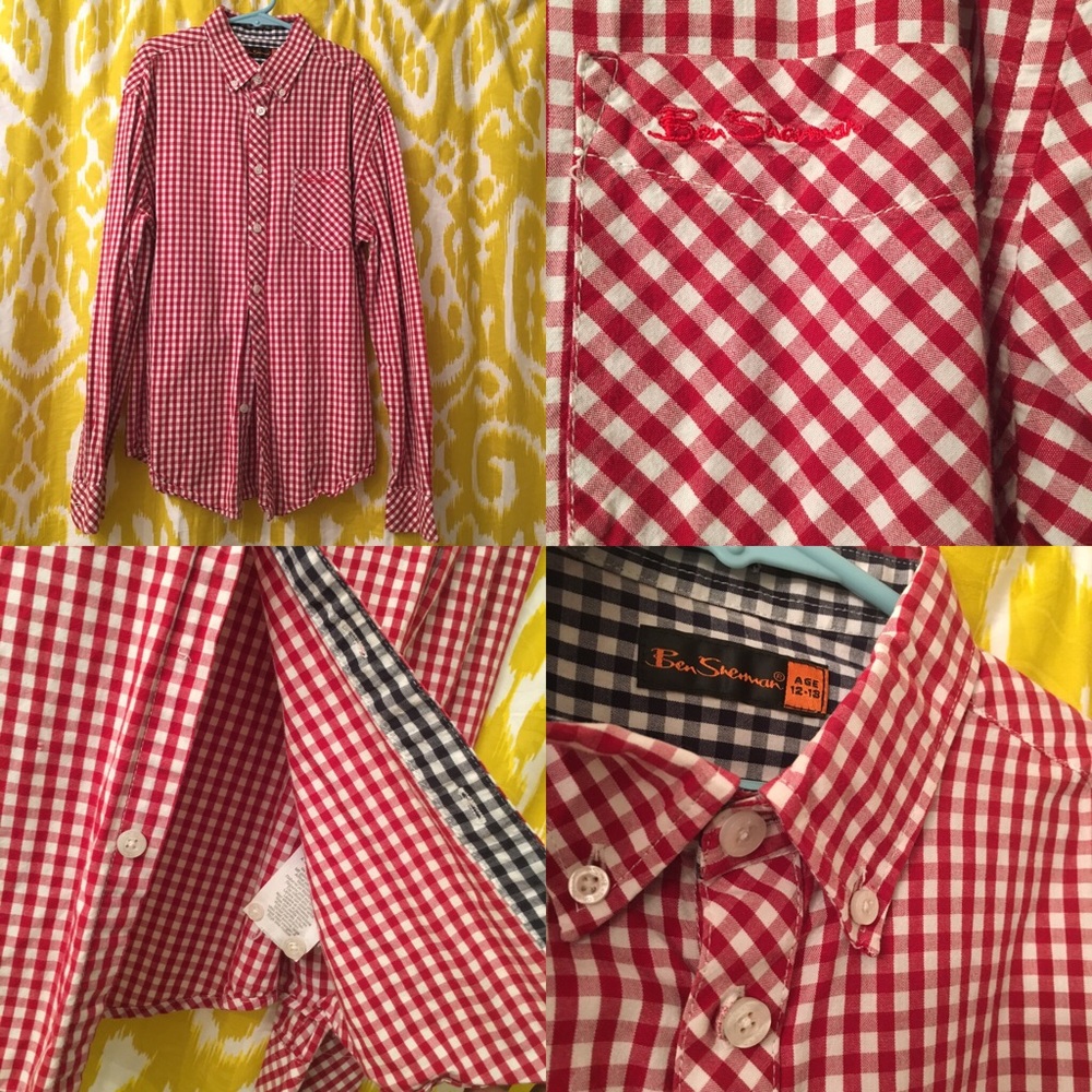 BEN SHERMAN Cotton Checkered Shirt - 11-12 Y.O.